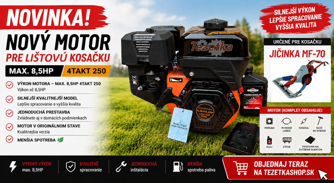 novy motor mf 70 silnejši 8,5 HP